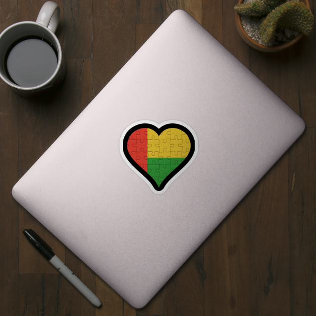 Bissau Guinean Jigsaw Puzzle Heart Design - Gift for Bissau Guinean With Guinea Bissau Roots by Country Flags